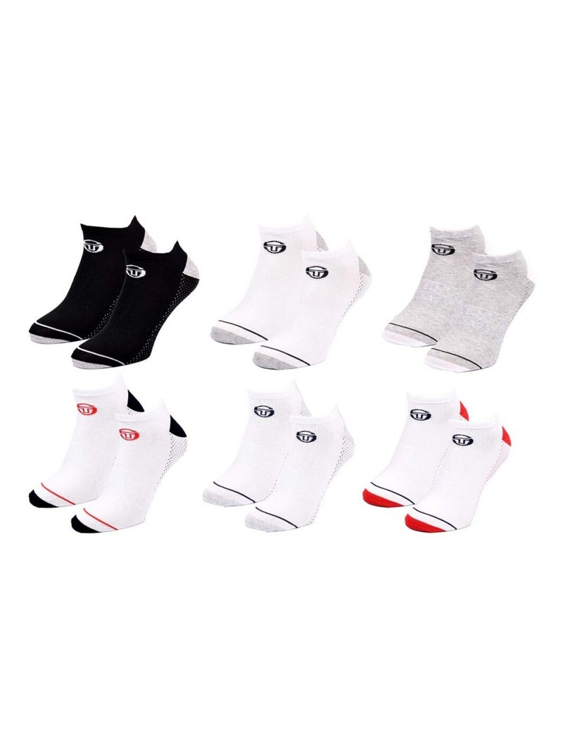 Calzini SERGIO TACCHINI SNEAKER - Confezione da 6 Multicolore - Kiabi
