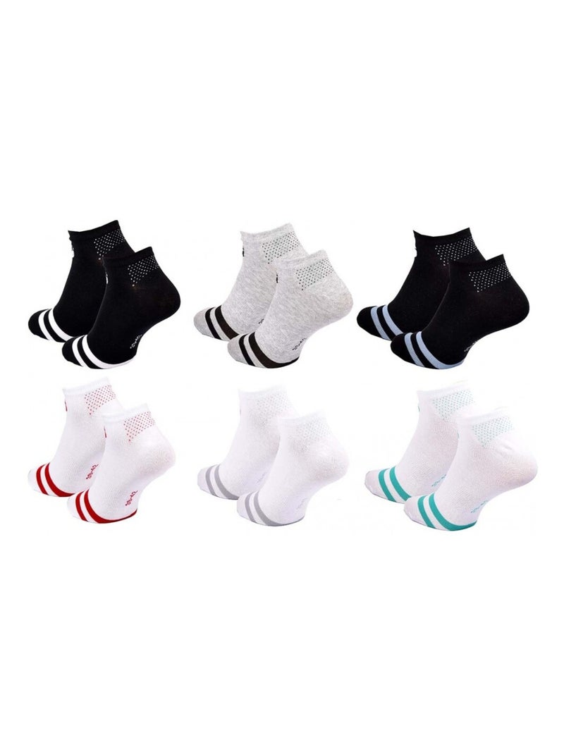 Calzini SERGIO TACCHINI SNEAKER - Confezione da 6 Multicolore - Kiabi