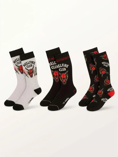Calzini set da 3 in cotone morbido stranger things netflix - Kiabi Calzini set da 3 in cotone morbido stranger things netflix - Kiabi