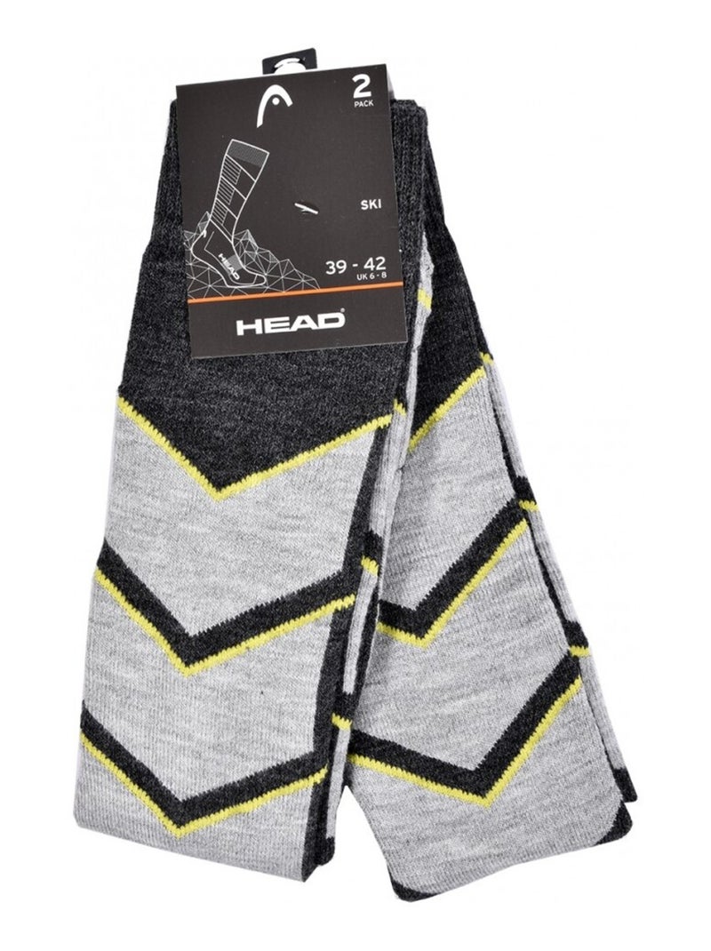 Calzini SKI HEAD PERFORMANCE - Confezione da 2 Grigio giallo grigio - Kiabi