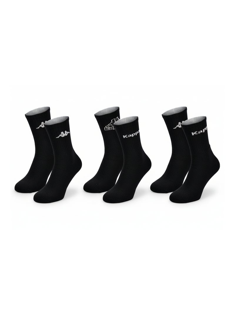Calzini SPORT KAPPA CREW - Confezione da 6 Paia Nero - Kiabi
