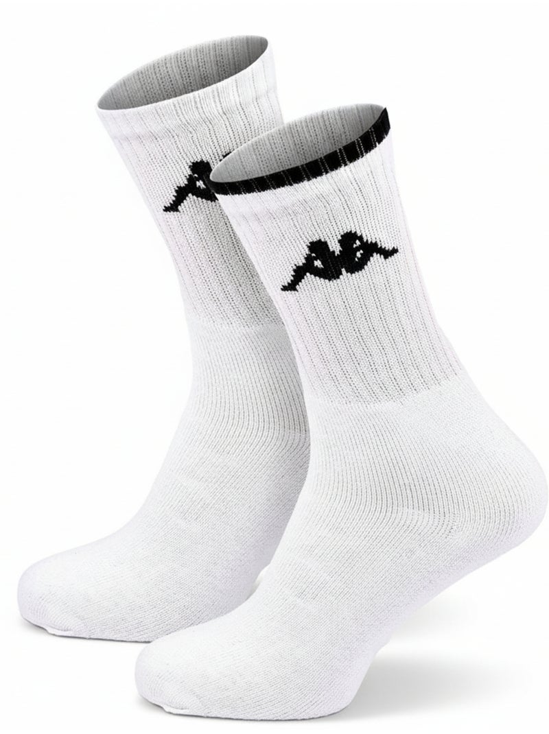 Calzini SPORT KAPPA CREW - Confezione da 9 Paia Bianco - Kiabi