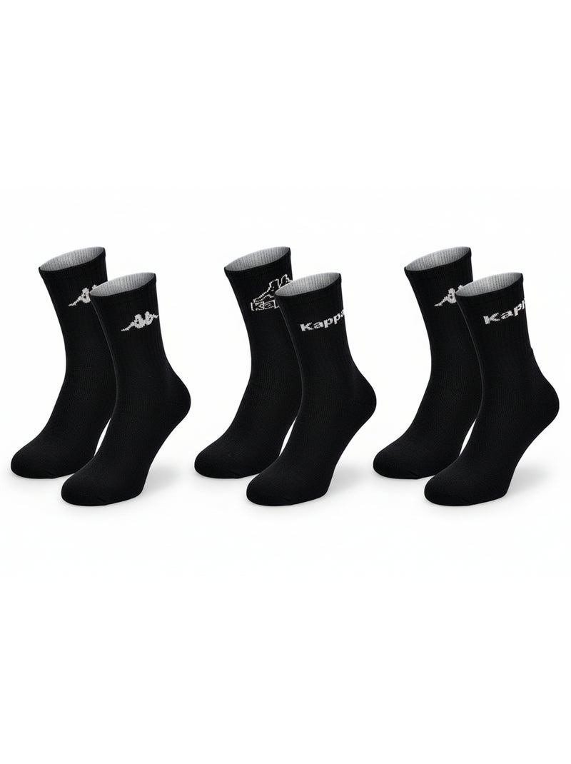 Calzini SPORT KAPPA CREW - Confezione da 9 Paia Nero - Kiabi