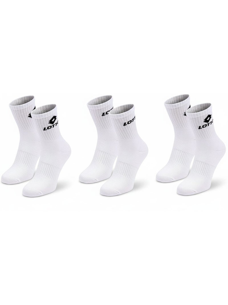 Calzini SPORT LOTTO CREW - Confezione da 3 Paia Bianco - Kiabi