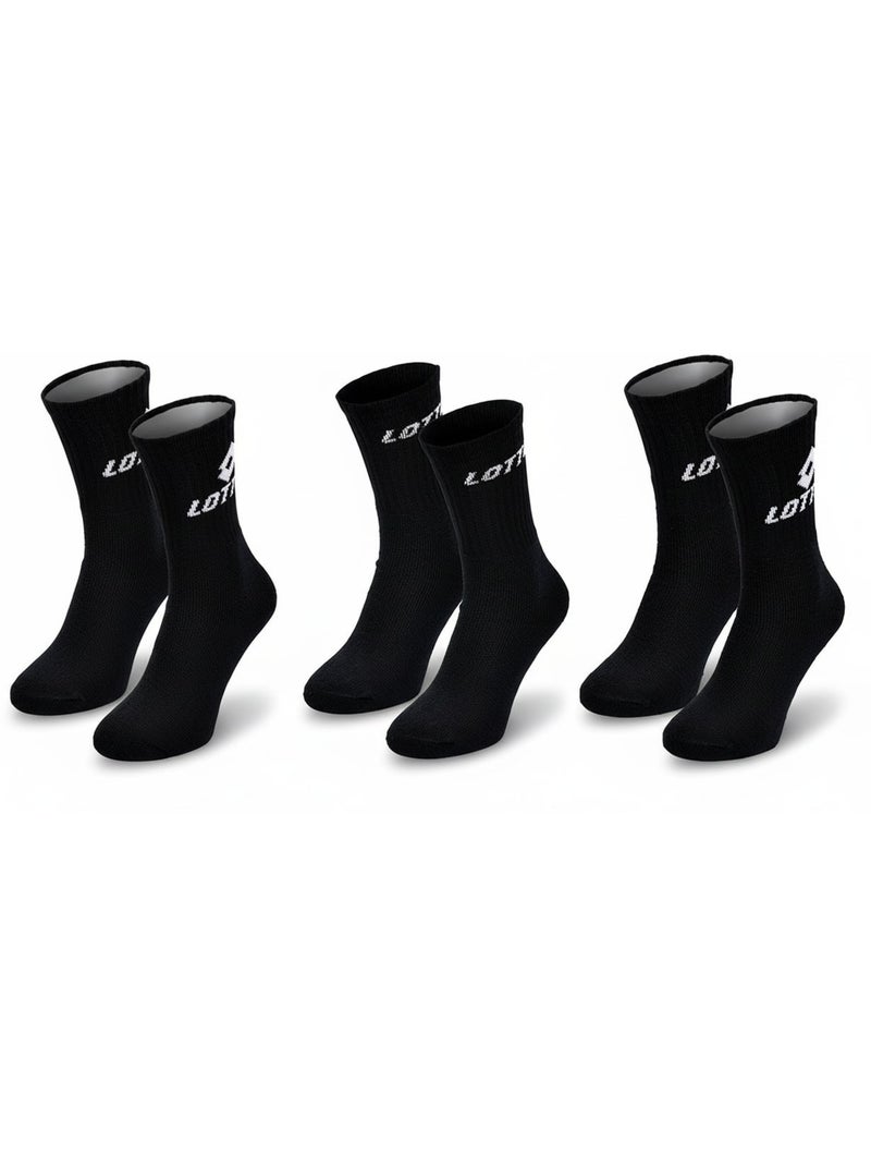 Calzini SPORT LOTTO CREW - Confezione da 3 Paia Nero - Kiabi