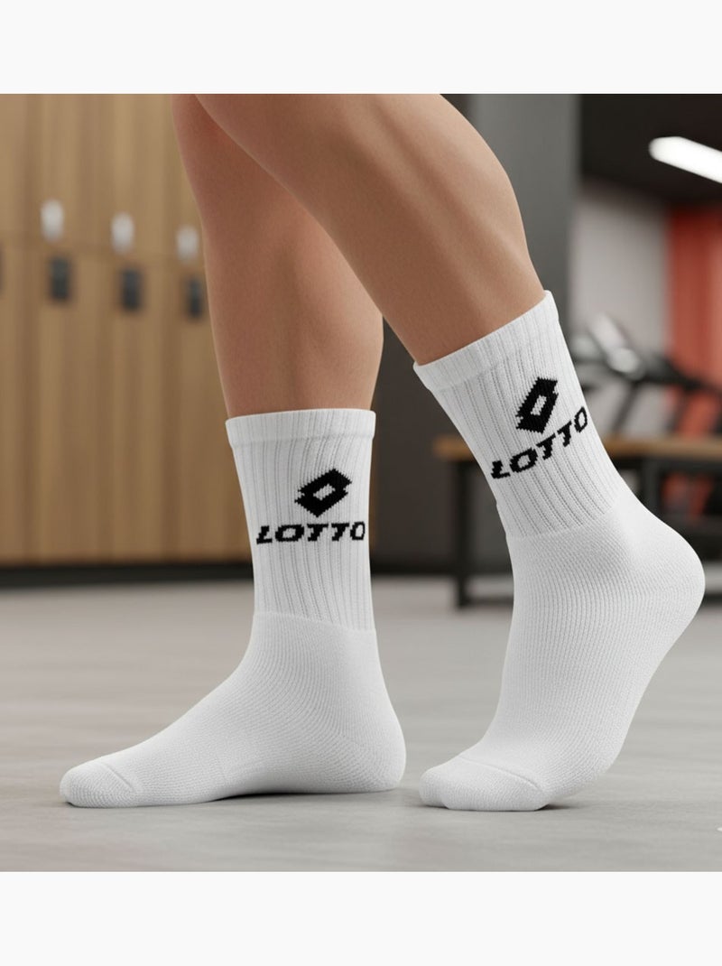Calzini SPORT LOTTO CREW - Confezione da 6 Paia Bianco - Kiabi