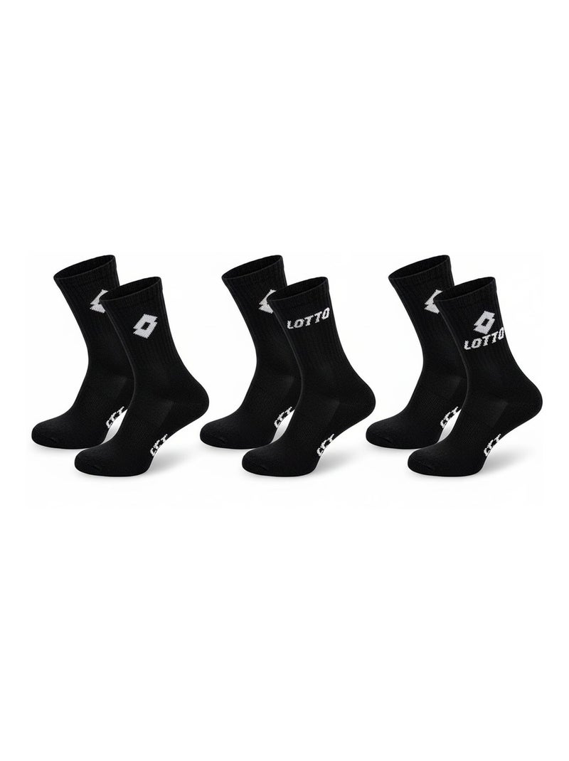 Calzini SPORT LOTTO CREW - Confezione da 9 Paia Bianco Nero - Kiabi