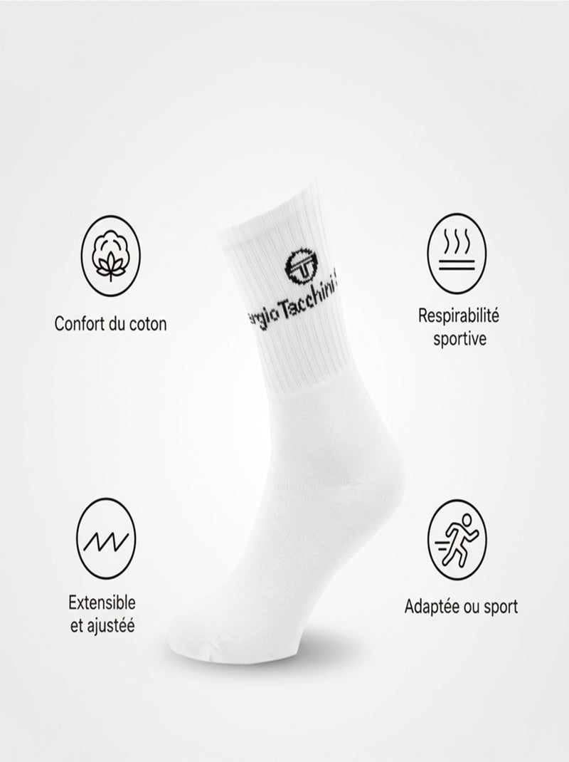 Calzini SPORT SERGIO TACCHINI - Confezione da 6 Paia Bianco - Kiabi