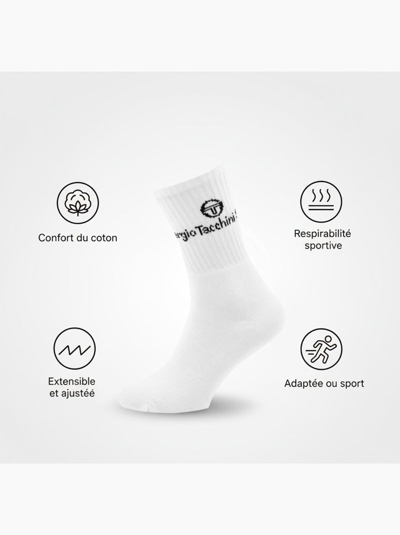 Calzini SPORT SERGIO TACCHINI - Confezione da 9 Paia Bianco - Kiabi