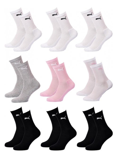 Calzini Sportivi PUMA Tennis CREW JUNIOR - Confezione da 9 - Kiabi