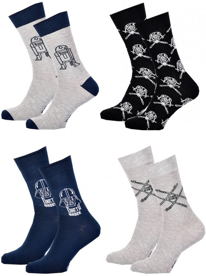 Calzini Star Wars uomo - Confezione da 4 Multicolore - Kiabi