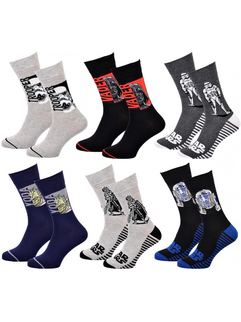 Calzini Star Wars uomo - Confezione da 6 Multicolore - Kiabi