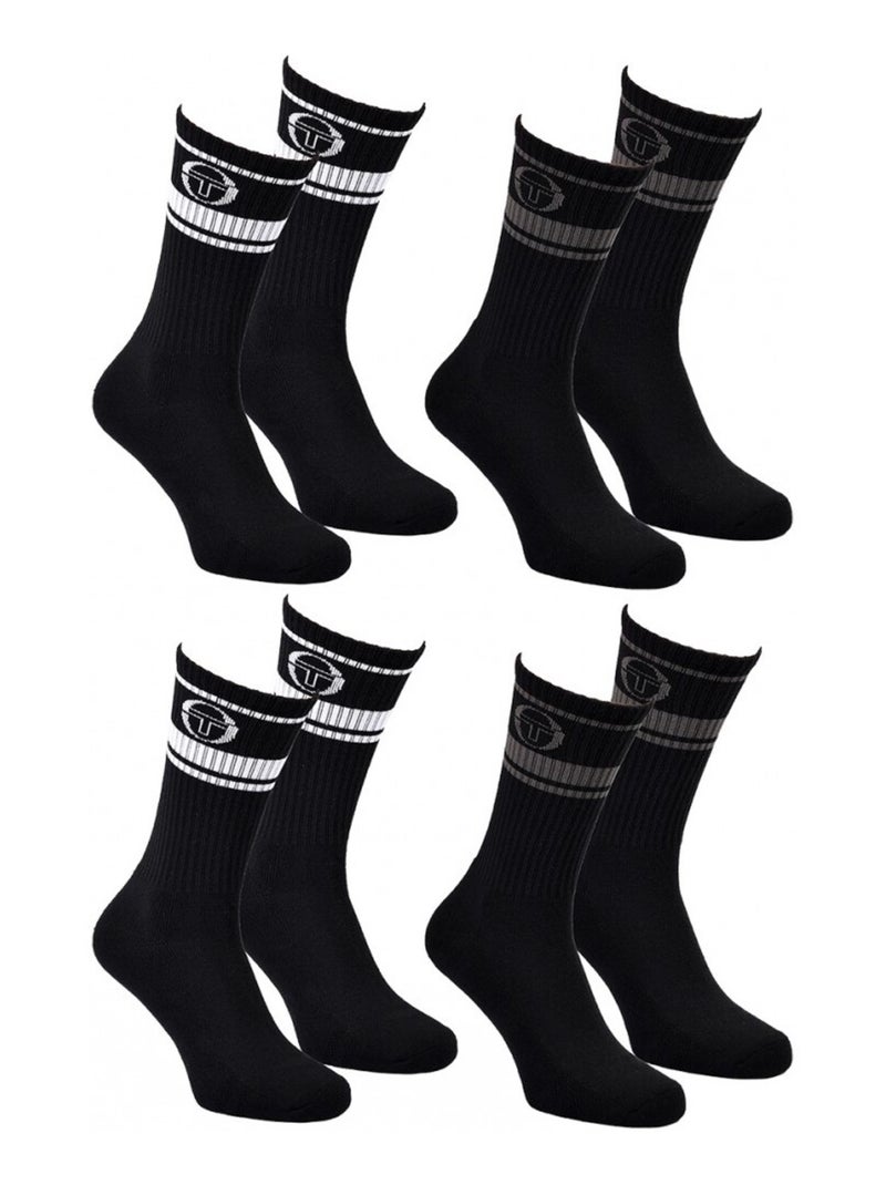 Calzini TENNIS SERGIO TACCHINI Confezione da 4 Paia Multicolore - Kiabi