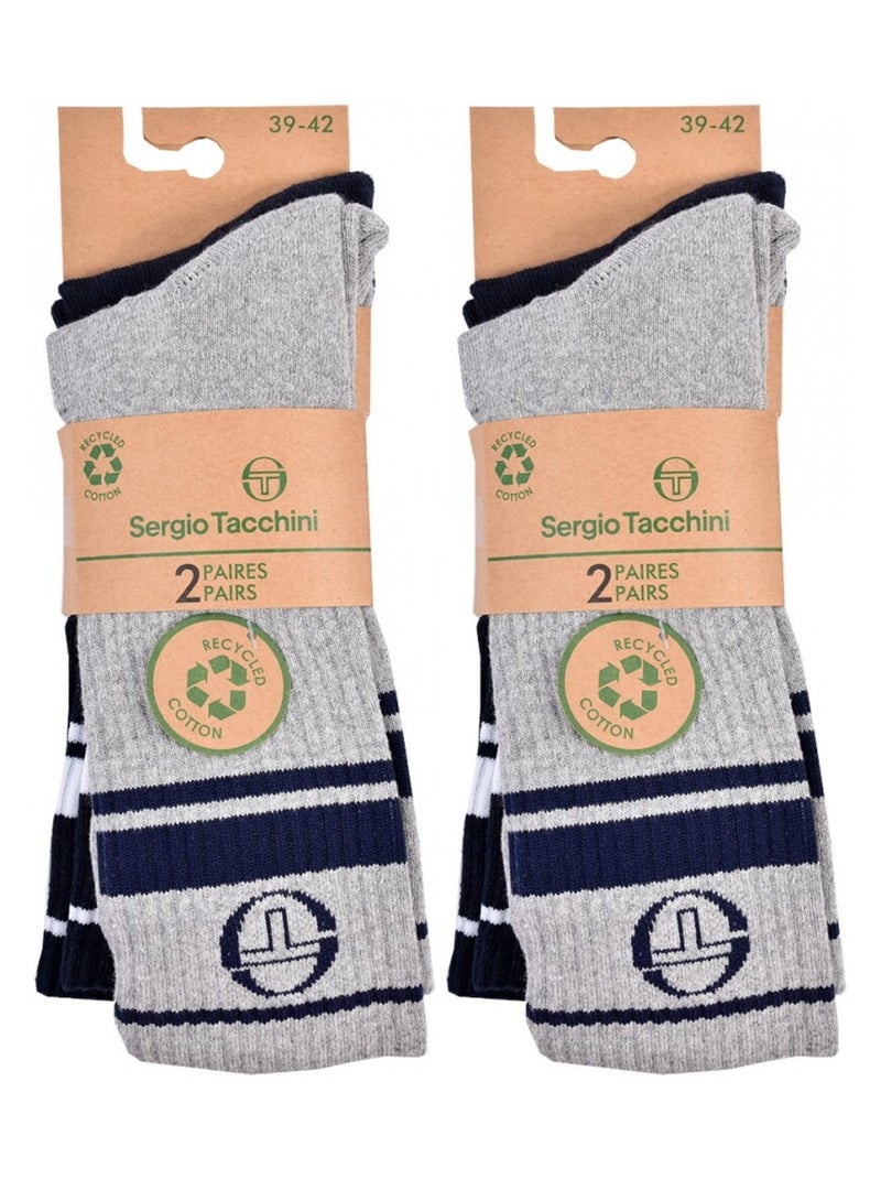 Calzini TENNIS SERGIO TACCHINI Confezione da 4 Paia Multicolore - Kiabi