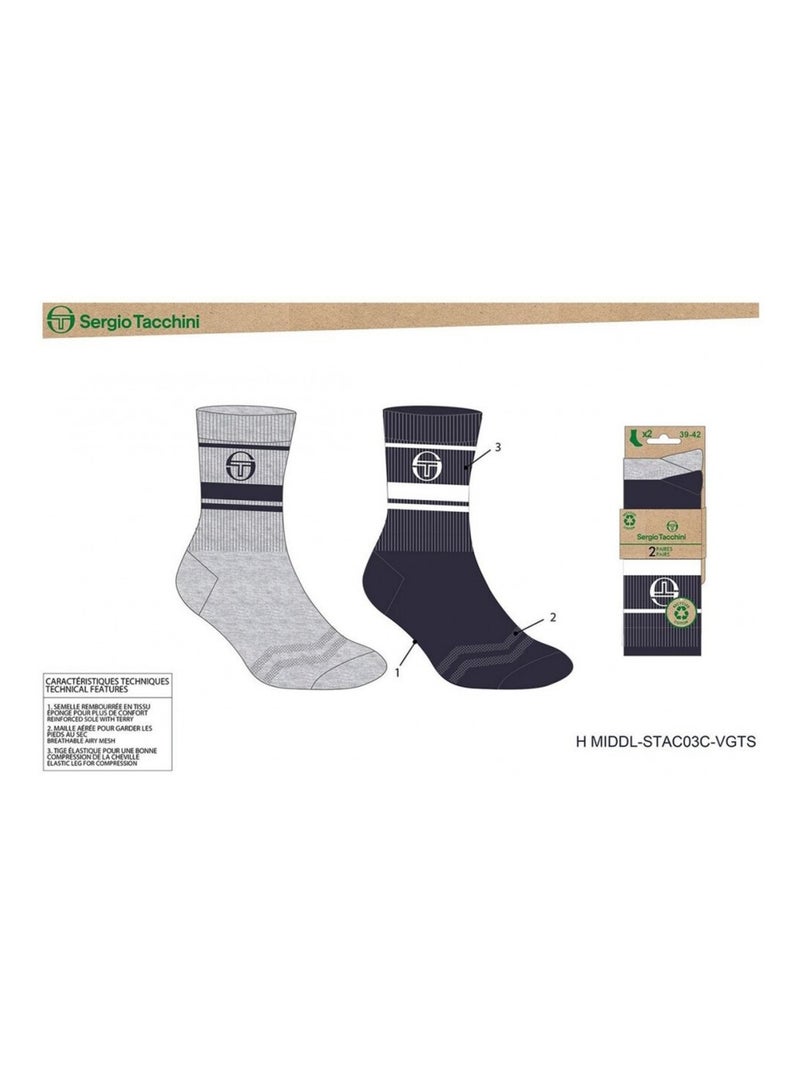 Calzini TENNIS SERGIO TACCHINI Confezione da 4 Paia Multicolore - Kiabi