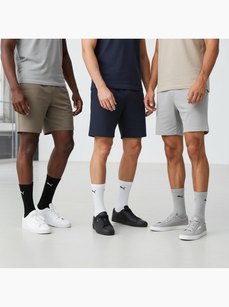 Calzini unisex puma crew confezione 6 paia - cotone, tacco cucito Bianco Grigio Nero - Kiabi