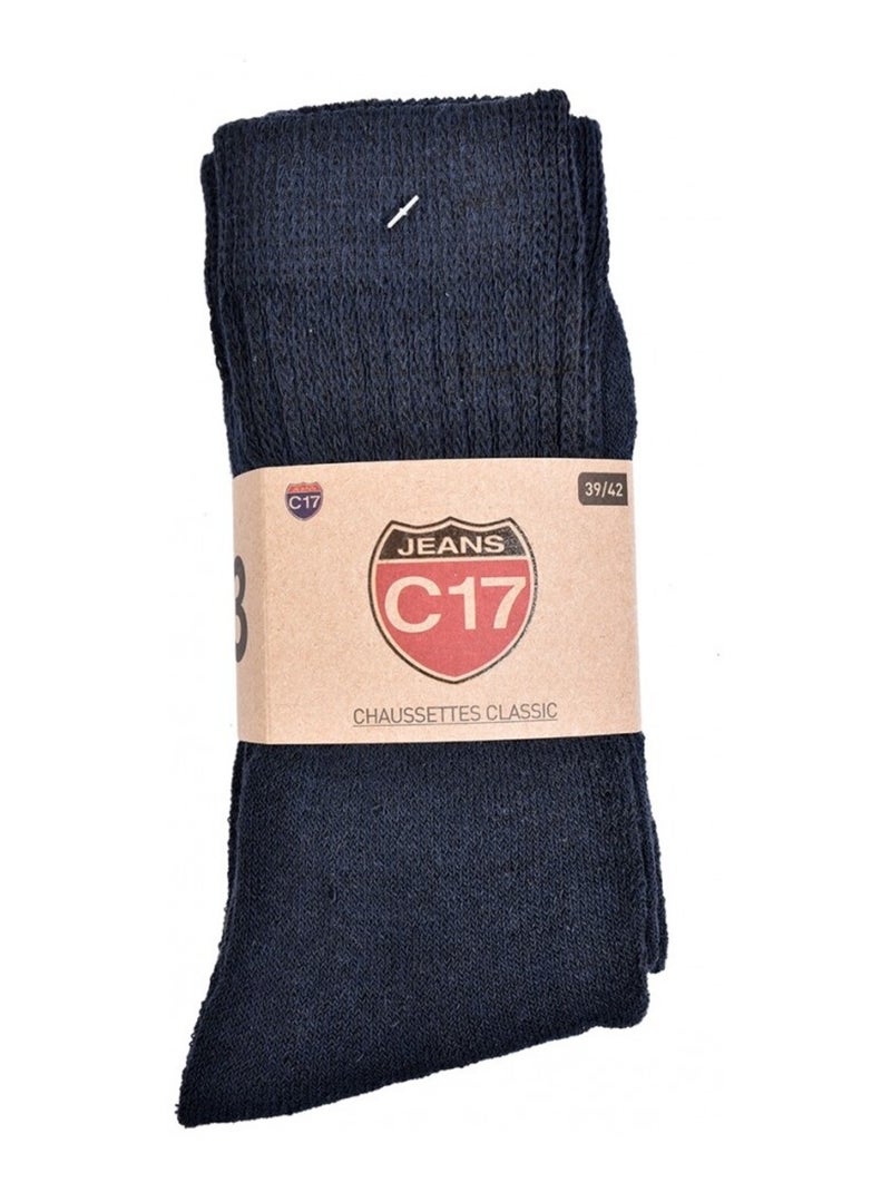 Calzini Uomo C17 JEANS - Confezione da 6 Blu marino - Kiabi