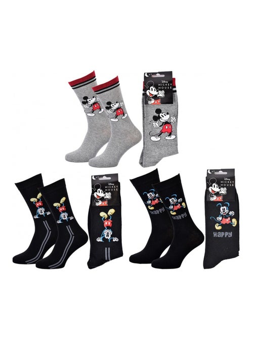 Calzini Uomo DISNEY MICKEY MOUSE - Confezione da 3 - Kiabi
