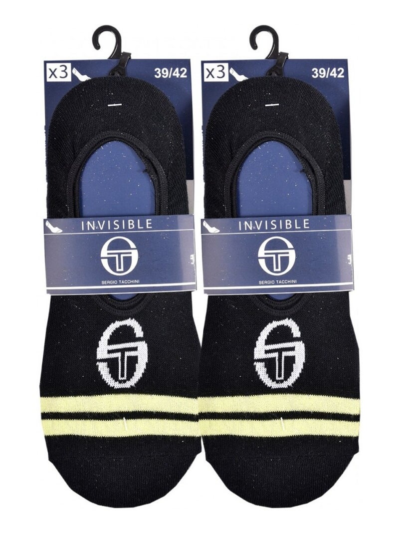 Calzini Uomo FOOTIES SERGIO TACCHINI - Confezione da 6 Nero - Kiabi