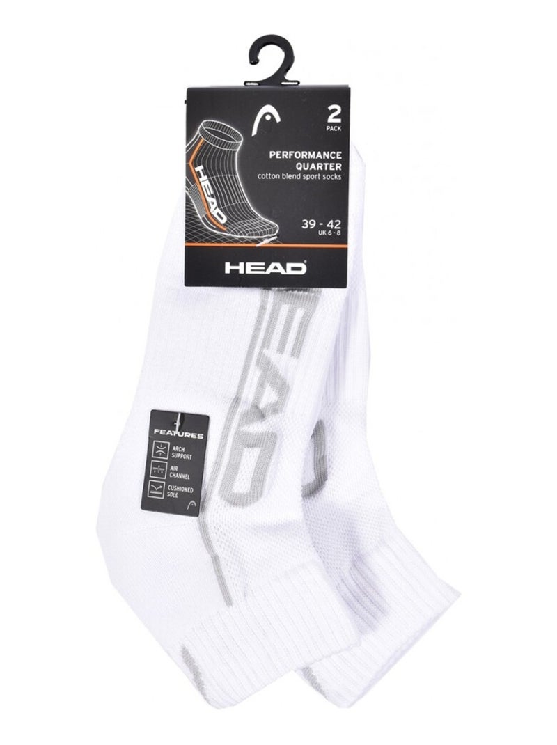 Calzini Uomo HEAD SPORT E PERFORMANCE - Confezione da 4 Nero Bianco - Kiabi