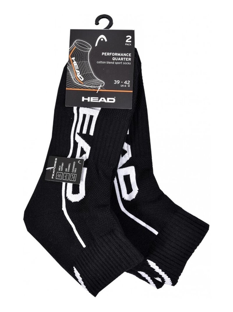 Calzini Uomo HEAD SPORT E PERFORMANCE - Confezione da 4 Nero Bianco - Kiabi