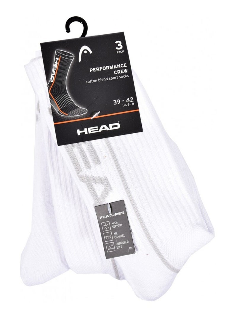 Calzini uomo HEAD SPORT ET PERFORMANCE - Confezione da 6 Nero Bianco - Kiabi