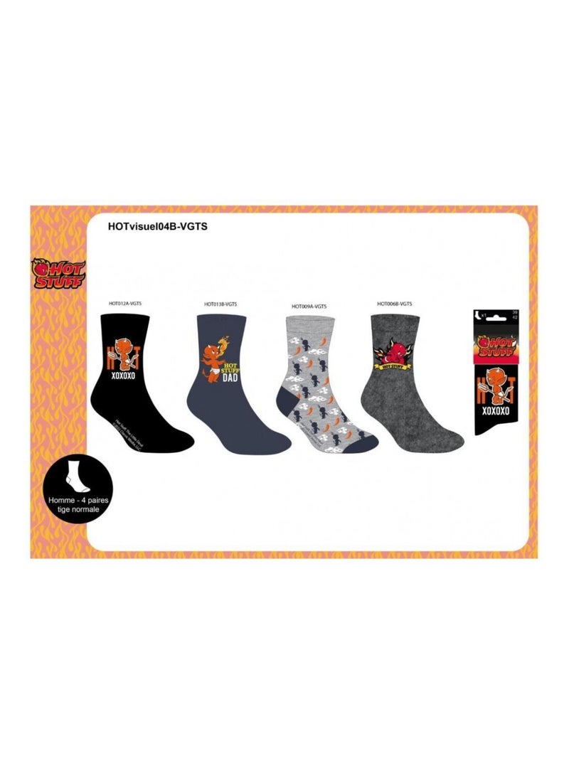 Calzini Uomo HOT STUFF - Confezione da 8 Blu grigio chiaro Nero - Kiabi