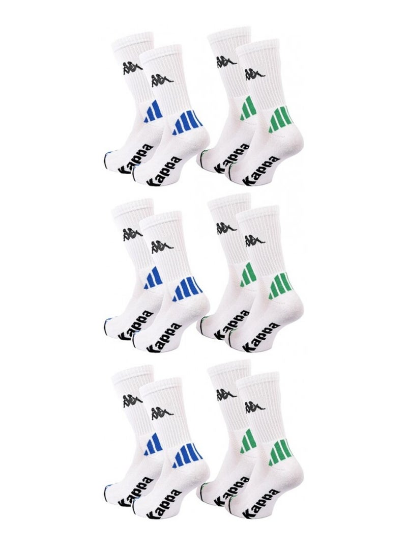 Calzini Uomo KAPPA CREW SPORT - Confezione da 6 Bianco - Kiabi