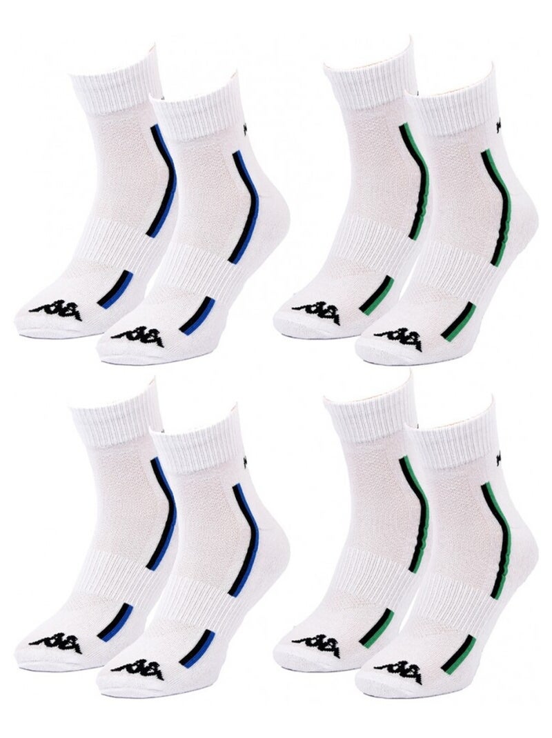Calzini Uomo KAPPA QUARTER SPORT - Confezione da 4 Bianco - Kiabi