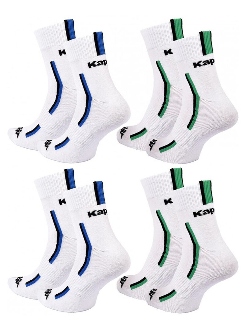 Calzini Uomo KAPPA QUARTER SPORT - Confezione da 4 Bianco - Kiabi