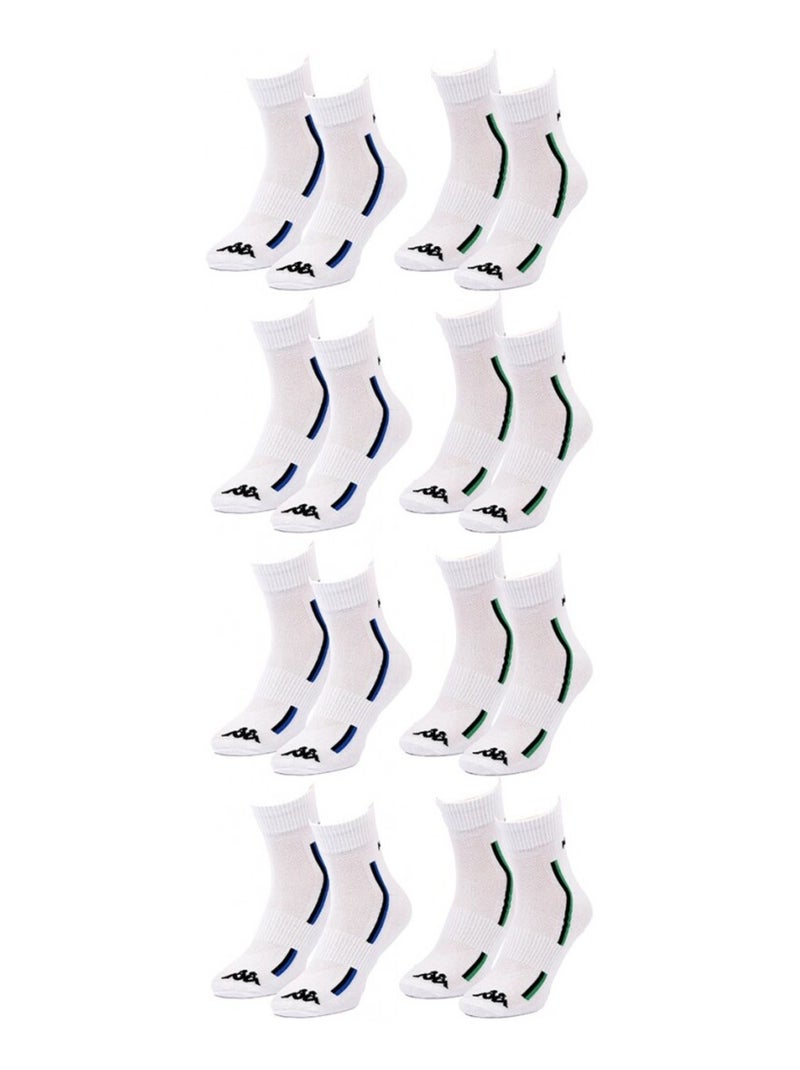 Calzini Uomo KAPPA QUARTER SPORT - Confezione da 8 Bianco - Kiabi