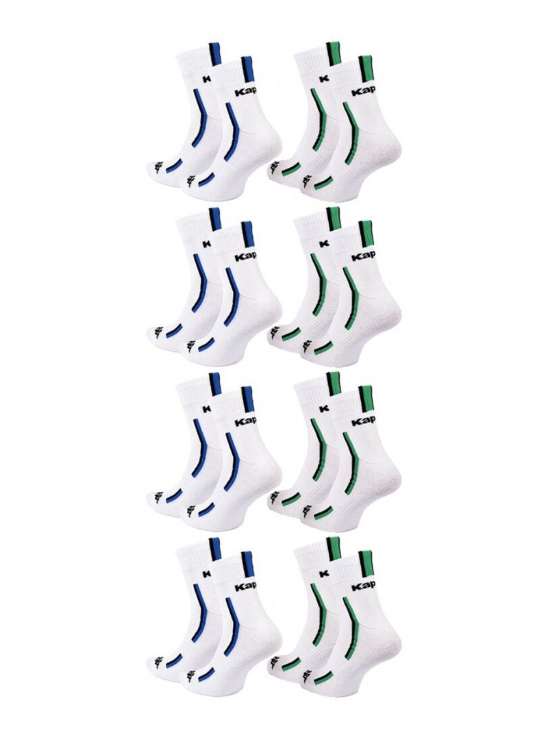 Calzini Uomo KAPPA QUARTER SPORT - Confezione da 8 Bianco - Kiabi