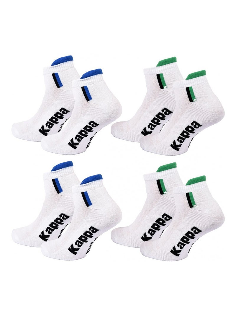 Calzini Uomo KAPPA SNEAKER SPORT - Confezione da 4 Bianco - Kiabi