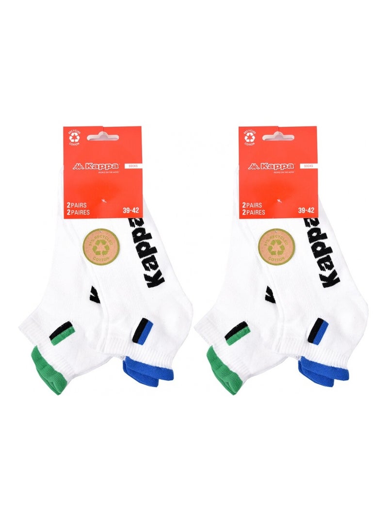 Calzini Uomo KAPPA SNEAKER SPORT - Confezione da 4 Bianco - Kiabi