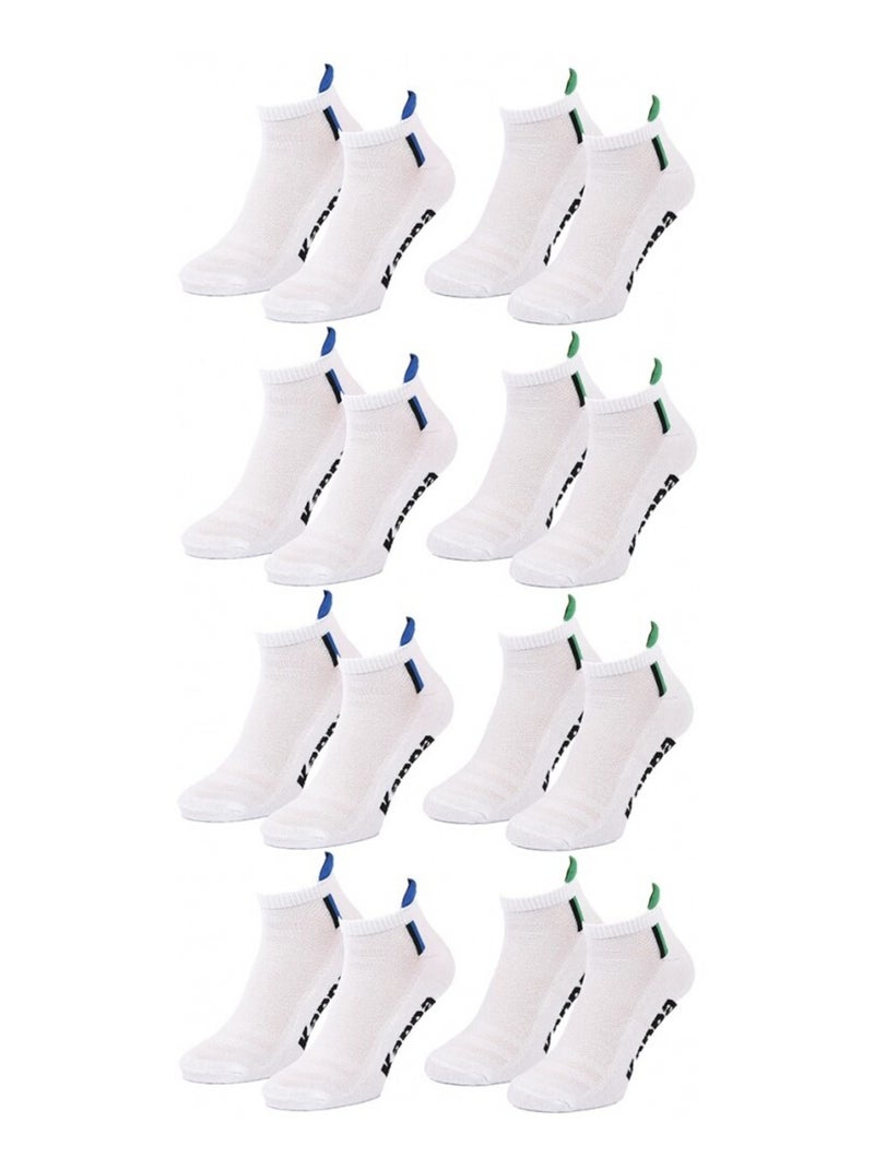 Calzini Uomo KAPPA SNEAKER SPORT - Confezione da 8 Bianco - Kiabi