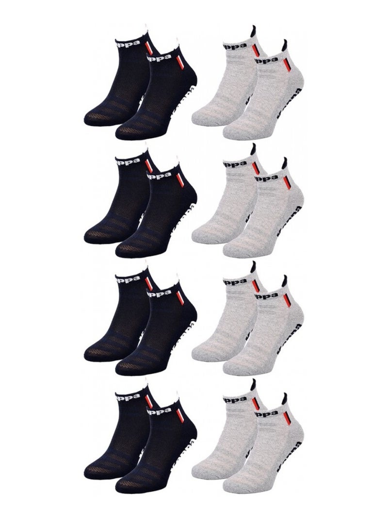 Calzini Uomo KAPPA SNEAKER SPORT - Confezione da 8 Blu grigio - Kiabi