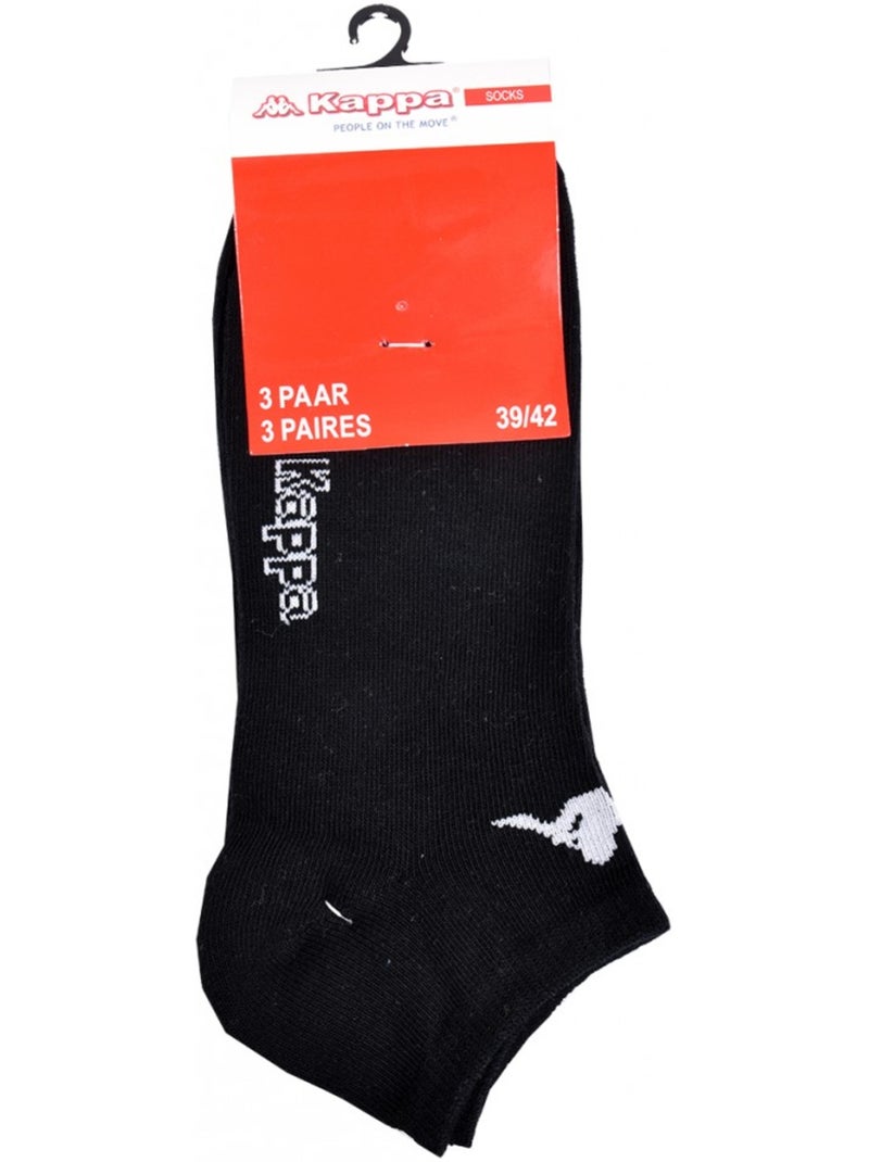 Calzini uomo KAPPA Socquettes tiges courtes - Confezione da 6 Nero - Kiabi