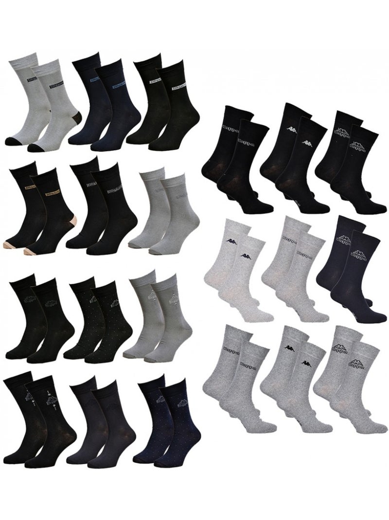 Calzini uomo KAPPA Sport, Urbani, Comfort in Cotone - Confezione da 12 Multicolore - Kiabi