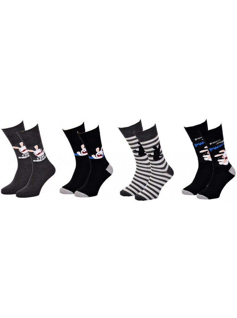 Calzini uomo Lapins Crétins - Confezione da 8 Multicolore - Kiabi