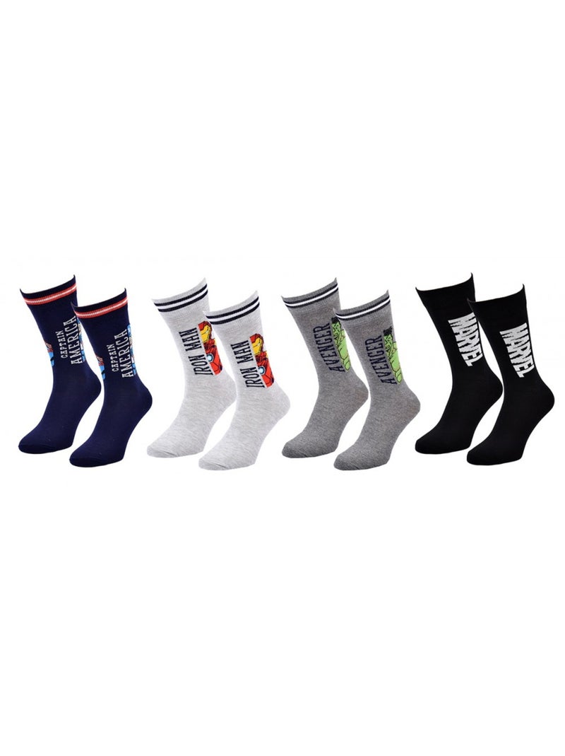 Calzini Uomo LICENZA - Confezione da 4 Blu grigio antracite Nero - Kiabi
