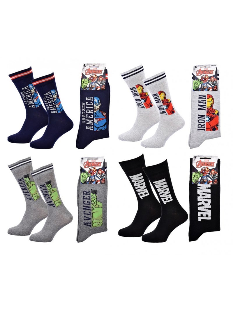 Calzini Uomo LICENZA - Confezione da 4 Blu grigio antracite Nero - Kiabi