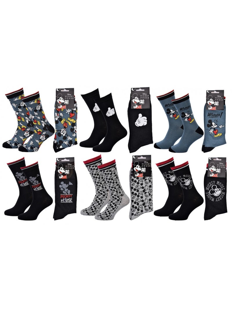 Calzini Uomo LICENZA - Confezione da 6 Grigio grigio antracite nero - Kiabi