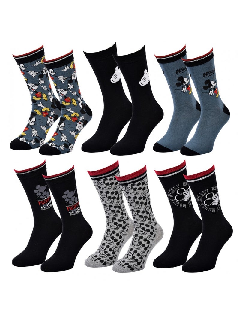 Calzini Uomo LICENZA - Confezione da 6 Grigio grigio antracite nero - Kiabi