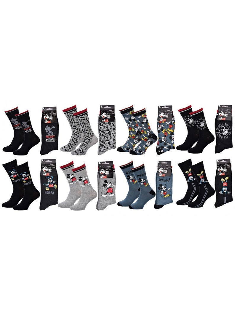 Calzini Uomo LICENZA - Confezione da 8 Nero Multicolore Grigio - Kiabi