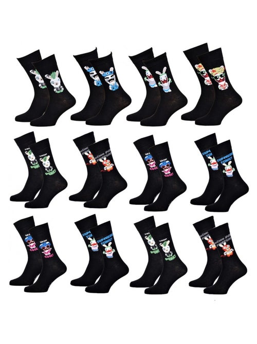 Calzini uomo Licenza CONFEZIONE 12 paia Lapins crétins - Kiabi Calzini uomo Licenza CONFEZIONE 12 paia Lapins crétins - Kiabi