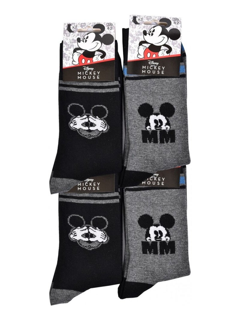 Calzini uomo licenza CONFEZIONE DA 12 paia Mickey Nero Grigio antracite Blu - Kiabi