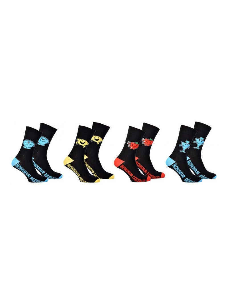Calzini uomo licenza CONFEZIONE DA 12 paia Monsieur Madame Nero Multicolore Nero - Kiabi
