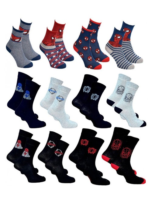 Calzini uomo licenza confezione da 12 paia SPIDERMAN - Kiabi