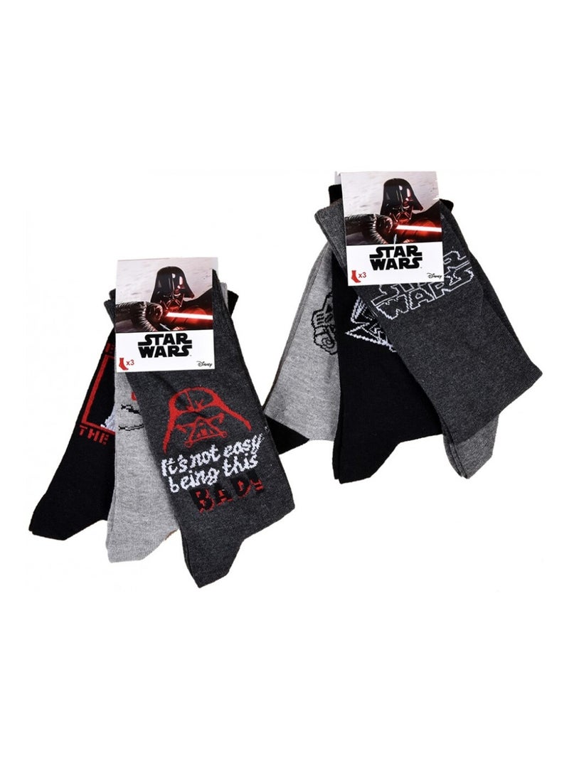 Calzini uomo licenza CONFEZIONE DA 12 paia STAR WARS Nero Multicolore Grigio - Kiabi