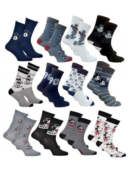 Calzini uomo Licenza PACK 12 paia Mickey - Kiabi Calzini uomo Licenza PACK 12 paia Mickey - Kiabi